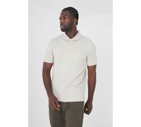 Brave Soul Men's Short Sleeve Jacquard Polo Shirt in Light Stone | Size: Medium Brave Soul Light Stone M