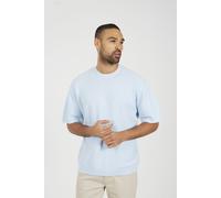 Brave Soul Short Sleeve Knitted T-Shirt - Light Blue - Light Blue - L