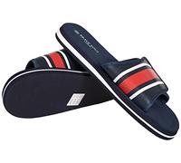 BRAVE SOUL Mens Slider Mule Sandals Pool Beach Sport Shower Slipper Red Navy, 6 UK