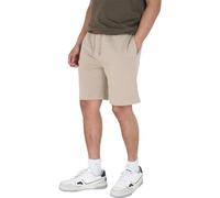 BRAVE SOUL Mens Sweat Comfy Summer Fleece Jersey Baggy Jogging Shorts S-XXL, Stone - Tarley, XXL