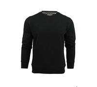 BRAVE SOUL Mens Sweater Jumper Jones' Crew Neck (Jet Black/Charcoal Marl) S