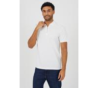 Brave Soul Men's Textured Short Sleeve Quarter Zip Polo Shirt in Cream | Size: 2XL Brave Soul Cream 2XL