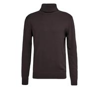 BRAVE SOUL Mens Turtle Roll Neck Ribbed Trim Jumper Medium (Brown)