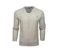 BRAVE SOUL Mens 'Verge' Cardigan (Silver Grey Marl) S