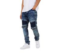 Brave Soul Mens Washed Biker Slim Jeans GT46801