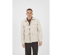 Brave Soul Men's Wool-Look Four Pocket Shacket in Stone | Size: Large Brave Soul Stone L