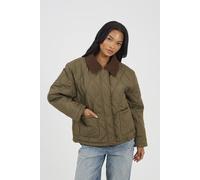 Brave Soul Onion Quilted Jacket With Corduroy Collar In Khaki Khaki 12
