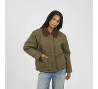 Brave Soul Onion Quilted Jacket With Corduroy Collar - Khaki - Khaki - 14