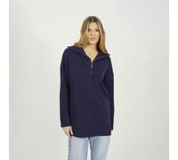 Brave Soul Women's Oversized 1/2 Zip Knitted Jumper in Navy | Size: XS Brave Soul Navy XS