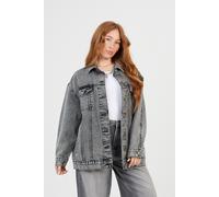 Brave Soul Oversized Denim Jacket - Grey - Grey - 12