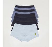 Brave Soul Pack of 5 Boxers with Embroidery Detail - Blue - Blue - M
