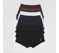 Brave Soul Pack of 7 Boxers with Embroidery Detail - Black - Black - XL