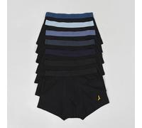 Brave Soul Pack of 7 Boxers with Embroidery Detail - Black - S - Black