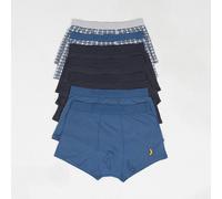 Brave Soul Pack of 7 Boxers with Embroidery Detail - Navy - Navy - L