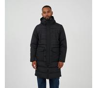 Brave Soul Padded Hooded Longline Jacket - Black - Black - M