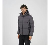 Brave Soul Padded Hooded Zip-Up Jacket - Grey - Grey - S