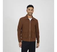 Brave Soul Patch Pocket Harrington Jacket - Tan - Tan - S