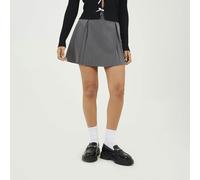 Brave Soul Pleated Mini Skirt - Grey - XS - Grey