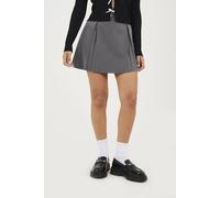 Brave Soul Pleated Mini Skirt In Grey Grey S
