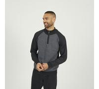 Brave Soul Quarter Zip Funnel Neck Jumper - Charcoal - Charcoal - XL