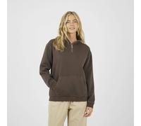 Brave Soul Womens Quarter Zip Sweatshirt Brown M