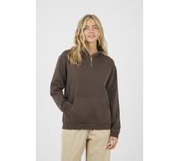 Brave Soul Womens Quarter Zip Sweatshirt Brown M