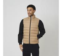 Brave Soul Quilted Padded Gilet - Stone - L - Stone