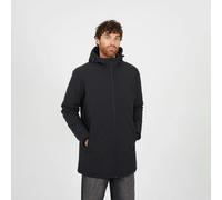 Brave Soul Quilted Soft Shell Hooded Parka Jacket - Black - Black - L