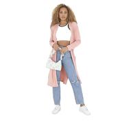 BRAVE SOUL Ribbed Cardigan - Dusty Pink (S)