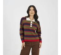 Brave Soul Rubgy Stripe Knitted Jumper - Navy - Navy - S