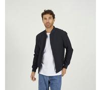 Brave Soul Seersucker Bomber Jacket - Navy - Navy - S