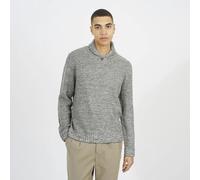 Brave Soul Shawl Neck Textured Knit Jumper - Ecru - Ecru - XL