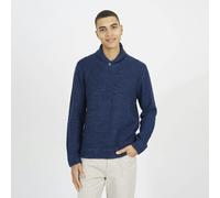 Brave Soul Shawl Neck Textured Knit Jumper - Navy - Navy - S