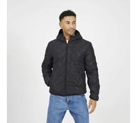 Brave Soul Short Heat Seal Padded Hooded Jacket - Black - Black - S