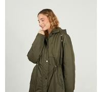 Brave Soul Shower Resistant Padded Parka Jacket - Khaki - Khaki - 8