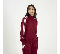 Brave Soul Side Stripe Zip Through Sweatshirt - Burgundy - Burgundy - XL