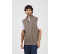 Brave Soul Sleeveless Quarter Zip Jumper - Grey - Grey - L