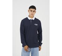 Brave Soul Solid Colour Rugby Shirt - Navy - Navy - XL