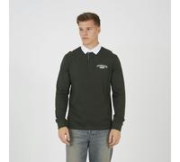 Brave Soul Solid Colour Rugby Shirt - Dark Green - Dark Green - XXL