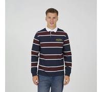 Brave Soul Striped Rugby Shirt - Navy - Navy - M