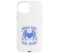 Brave Soul Teal Heart Awareness Case for iPhone 15 Plus