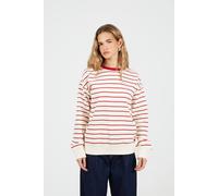 Brave Soul Classic Stripe Crew Neck Sweatshirt - Red - Red - L