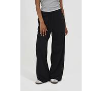 Brave Soul Contrast Double Waistband Wide Leg Joggers - Black - Black - M
