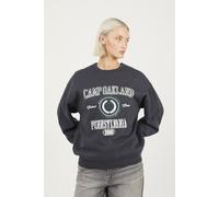 Brave Soul Crew Neck Graphic Print Sweatshirt - Dark Grey - Dark Grey - S