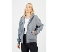 Brave Soul Women's Faux Wool Hooded Bomber Jacket in Grey | Size: 10 Brave Soul Grey 10