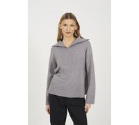 Brave Soul Women's Half Zip Knitted Jumper in Grey | Size: Medium Brave Soul Grey M