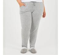 Brave Soul Womens Heathered Patterned Straight Sweatpants in Grey Marl - Size 20 UK