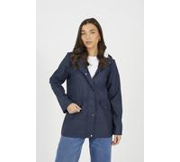 Brave Soul Women's Hooded Rain Mac in Navy | Size: 14 Brave Soul Navy 14