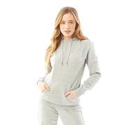 BRAVE SOUL Womens Hoodie with Adjustable Drawstring, Kangaroo Pocket Comfortable Fit and Soft Fleece Hoodie for Women, Grey Colour, M