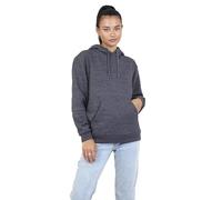 BRAVE SOUL Womens Hoodie with Adjustable Drawstring, Kangaroo Pocket Comfortable Fit and Soft Fleece Hoodie for Women, Charcoal Colour, XS